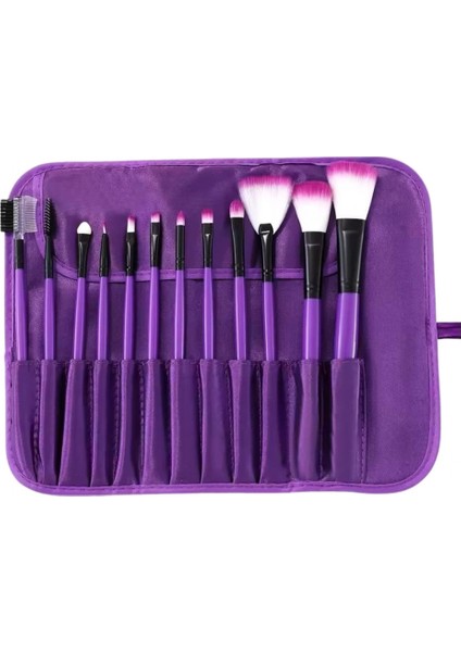 12 Parça Makyaj Fırça Seti Profesyonel Fondöten Allık Far Kontür Fırçası modelleri