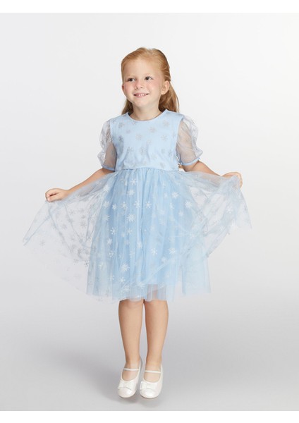 Yeni Sezon Bisiklet Yaka Kız Çocuk Tütü Elbise
