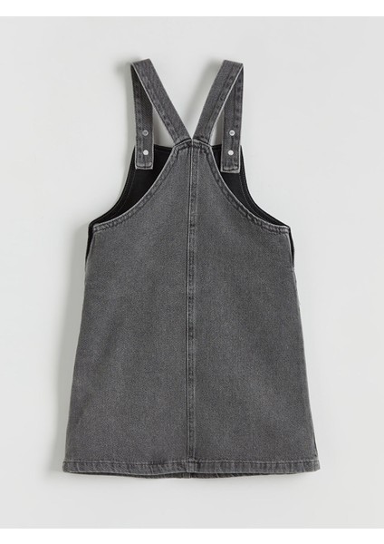 Yeni Sezon Kare Yaka Minnie Mouse Baskılı Kız Çocuk Jean Salopet Elbise fiyatları