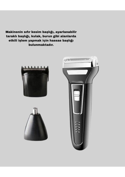 Insua 3 Başlıklı Profesyonel Tıraş Makinesi – Sıfır Kesim, Hassas Başlık, Güçlü Motor fiyatları