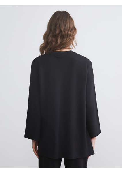 Yeni Sezon Bisiklet Yaka Oversize Kadın Tunik fırsatları