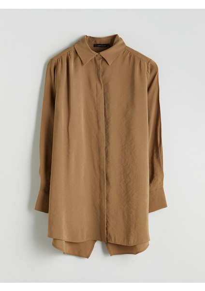 Yeni Sezon Yırtmaç Detaylı Kadın Gömlek Tunik indirimleri