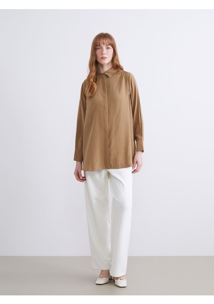 Yeni Sezon Yırtmaç Detaylı Kadın Gömlek Tunik fiyatları