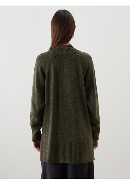 Yeni Sezon Dik Yaka Oversize Kadın Triko Tunik fırsatları