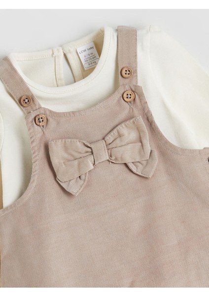 Yeni Sezon Bisiklet Yaka Fiyonk Detaylı Kız Bebek Elbise ve Bluz fiyatları