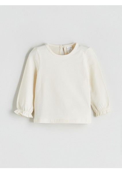 Yeni Sezon Bisiklet Yaka Fiyonk Detaylı Kız Bebek Elbise ve Bluz fırsatları