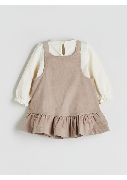 Yeni Sezon Bisiklet Yaka Fiyonk Detaylı Kız Bebek Elbise ve Bluz modelleri