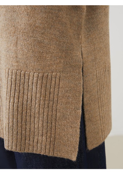 Yeni Sezon Dik Yaka Oversize Kadın Triko Tunik modelleri