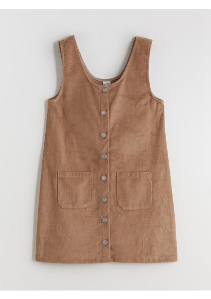 Yeni Sezon U Yaka Kadife Kız Çocuk Elbise fırsatları