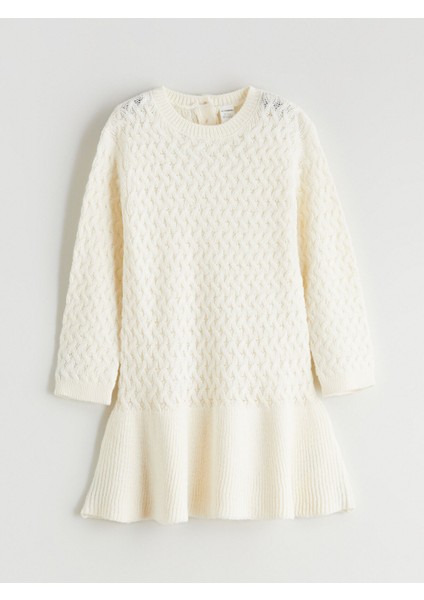 Yeni Sezon Bisiklet Yaka Kız Çocuk Triko Elbise