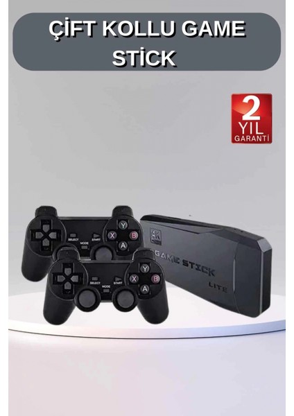 Game Stick 20000 Oyun Kablosuz Çift Kol Retro Oyunlar Game Stick Atari 2.4g 4K