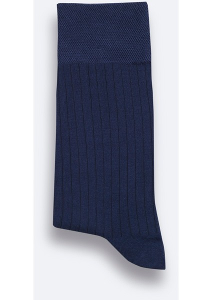 Erkek Lacivert Merserize Karışımlı Soket Çorap B008558