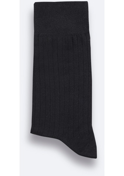 Erkek Siyah Merserize Karışımlı Soket Çorap B008558