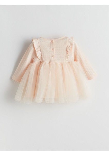 Yeni Sezon Bisiklet Yaka Tütülü Kız Bebek Elbise indirimleri