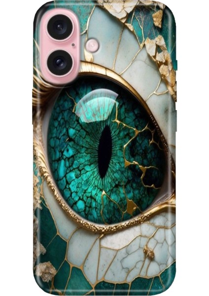 iPhone 16 Plus Kılıf Silikon Desenli Kalıplı Case Tanrıça Gözü