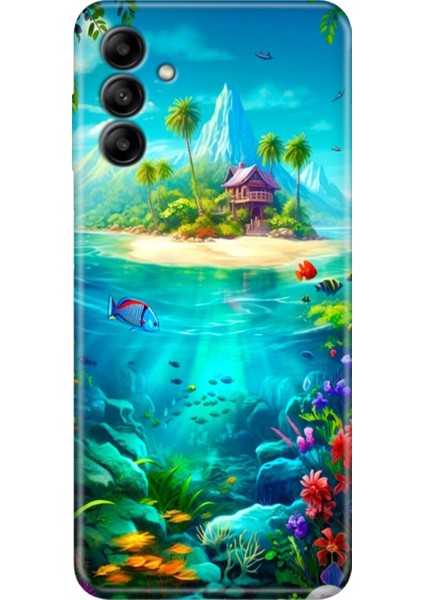 Samsung Galaxy A54 Uyumlu Kılıf Tasarım Elite Silikon Island