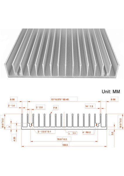 10CM x 10CM x 1.8cm Alüminyum Metal Soğutucu Blok Radyatör Peltier Isı Düşürücü Amfi LED Entegre indirimleri