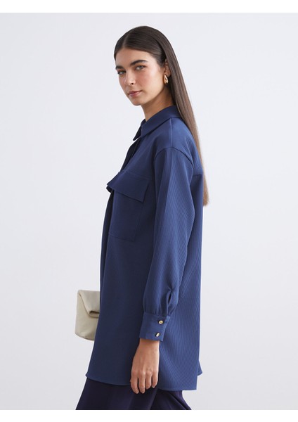 Yeni Sezon Oversize Kadife Kadın Gömlek Tunik