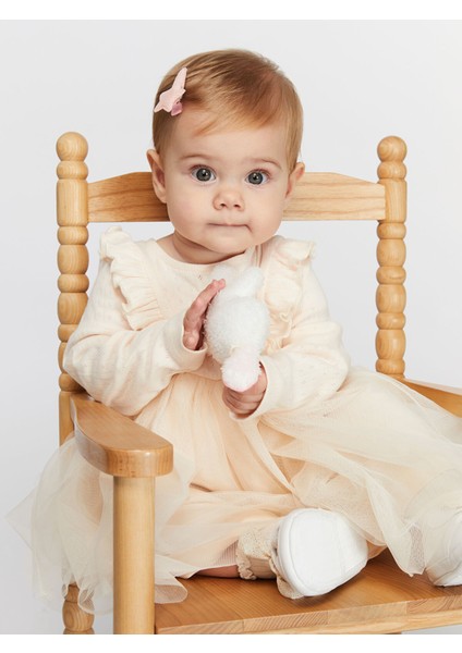 Yeni Sezon Bisiklet Yaka Tütülü Kız Bebek Elbise fiyatları