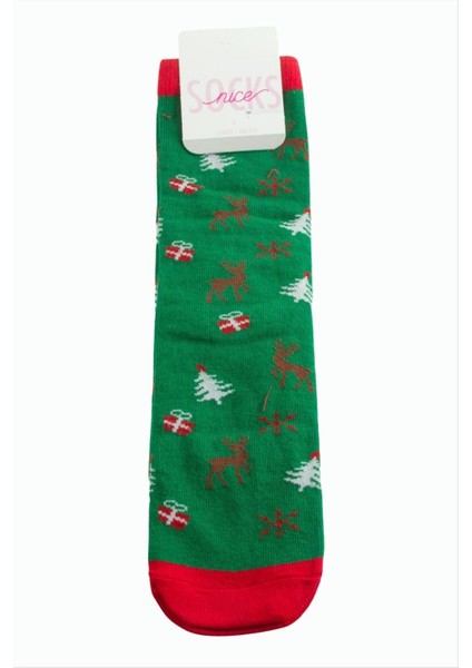 Geyik Yılbaşı Penye Çorap