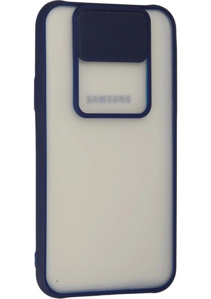 Samsung Galaxy J7 Kılıf Palm Buzlu Kamera Sürgülü Silikon - Lacivert fiyatları