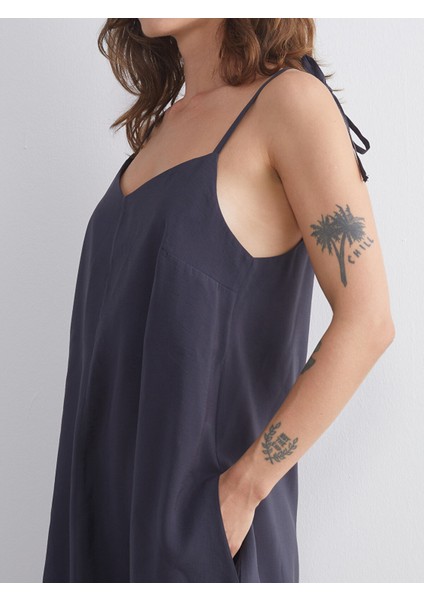 Yeni Sezon V Yaka Modal Karışımlı Elbise modelleri