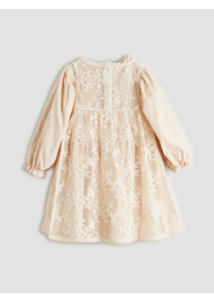 Yeni Sezon Bisiklet Yaka Çiçekli Kız Bebek Elbise indirimleri