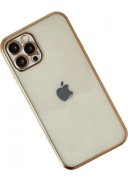 iPhone 12 Pro Kılıf Lensli Silikon - Gold fiyatları