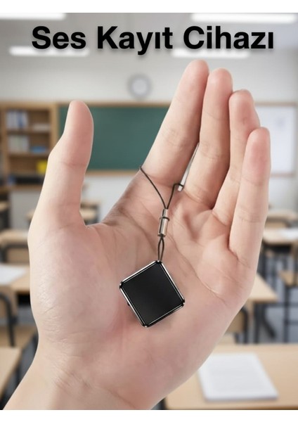 Kolye ve Anahtarlık Premium Ultra Ince 32GB Kulaklıklı Ses Kayıt Cihazı