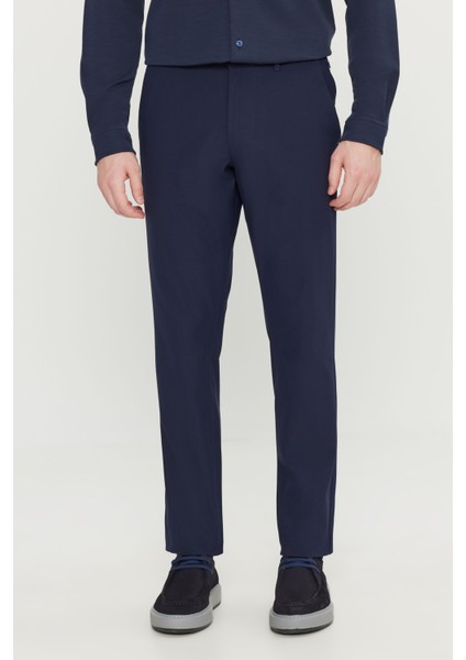 Slim Fit Dar Kesim Yan Cepli Casual Pantolon