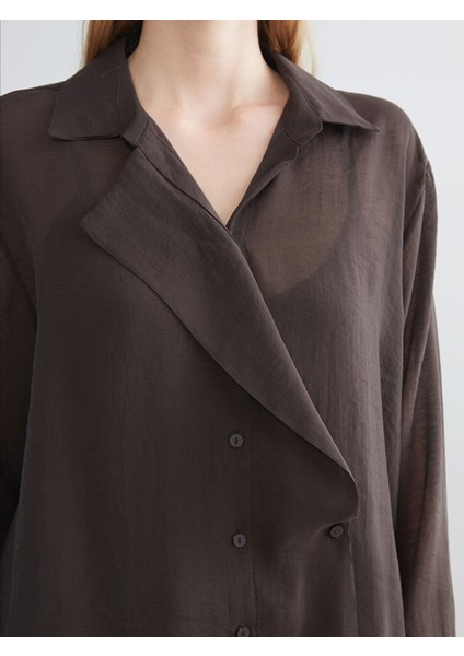 Yeni Sezon Büyük Beden Kruvaze Yaka Kadın Gömlek Tunik fırsatları