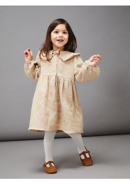 Yeni Sezon Bebe Yaka Müslin Kız Bebek Elbise