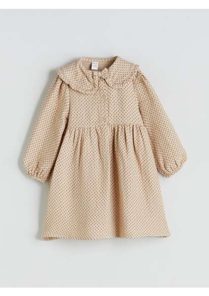 Yeni Sezon Bebe Yaka Müslin Kız Bebek Elbise modelleri