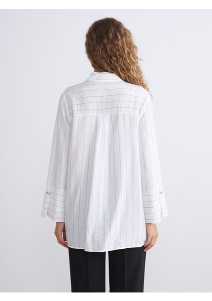 Yeni Sezon Büyük Beden Çizgili Kadın Gömlek Tunik fırsatları