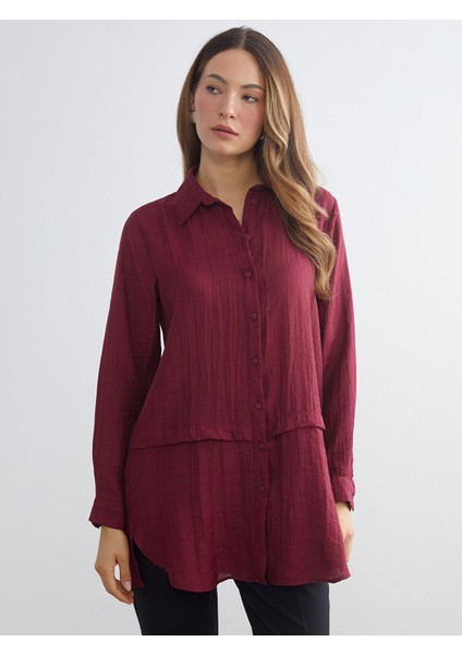 Yeni Sezon Dokulu Kadın Gömlek Tunik