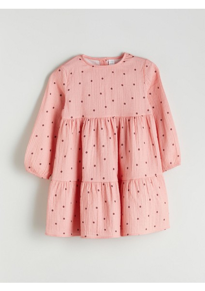 Yeni Sezon Bisiklet Yaka Kız Bebek Elbise