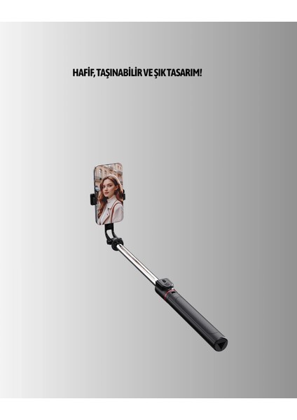 Uzaktan Kumandalı Bluetooth Selfie Çubuğu– Işıklı, 130 cm Ayarlanabilir fiyatları