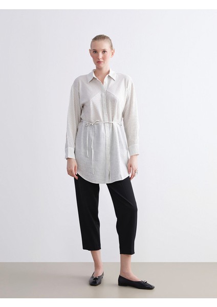 Yeni Sezon Çizgili Kadın Gömlek Tunik fiyatları