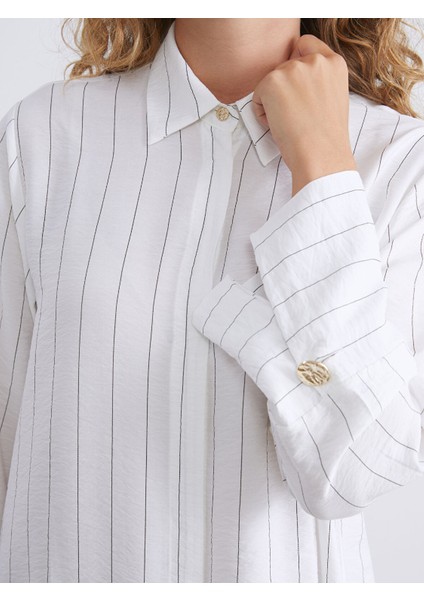 Yeni Sezon Büyük Beden Çizgili Kadın Gömlek Tunik indirimleri