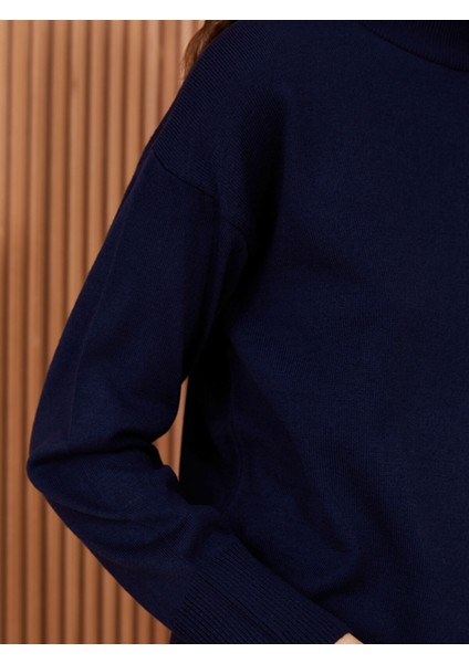 Yeni Sezon Yarım Balıkçı Yaka Düz Uzun Kollu Kadın Triko Tunik indirimleri