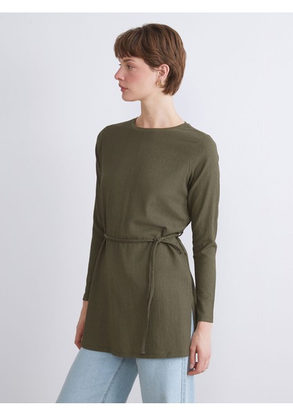 Yeni Sezon Bisiklet Yaka Kadın Tunik