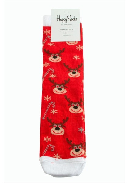 Geyik Yılbaşı Penye Çorap