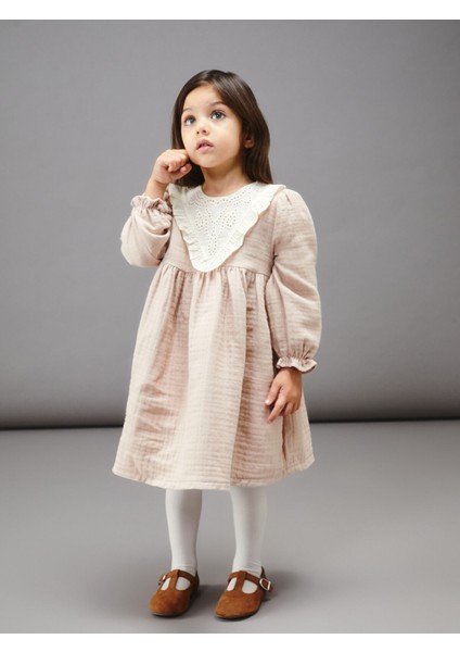 Yeni Sezon Bebe Yaka Müslin Kız Bebek Elbise fiyatları
