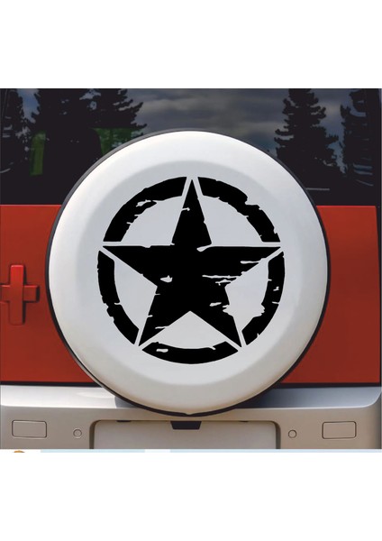 Askeri Yıldız Army Star Sticker - Off Road Pickup Kamp 4x4 Sticker - Araba Oto Motosiklet Karavan Sticker 00677