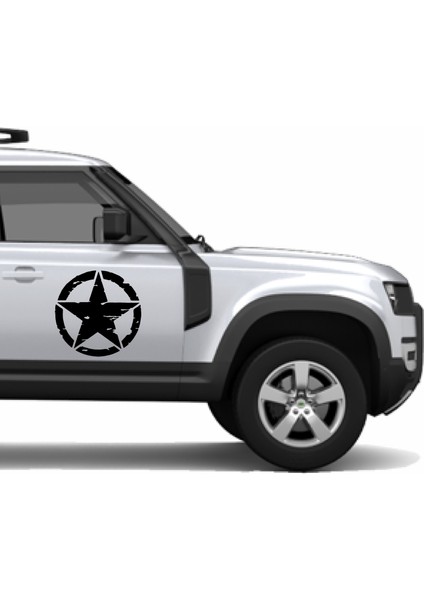Askeri Yıldız Army Star Sticker - Off Road Pickup Kamp 4x4 Sticker - Araba Oto Motosiklet Karavan Sticker 00677 fırsatları