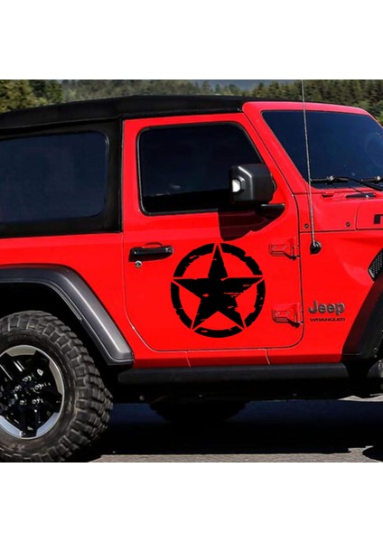 Askeri Yıldız Army Star Sticker - Off Road Pickup Kamp 4x4 Sticker - Araba Oto Motosiklet Karavan Sticker 00677