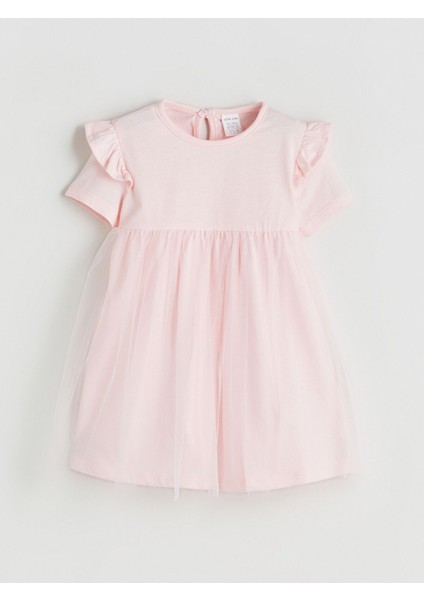 Yeni Sezon Bisiklet Yaka Kız Bebek Tütü Elbise