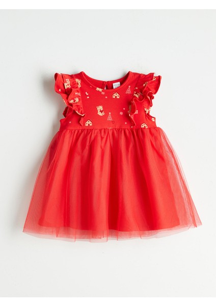 Yeni Sezon Bisiklet Yaka Kız Bebek Tütü Elbise
