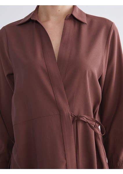 Yeni Sezon Kruvaze Yaka Kadın Gömlek Tunik fırsatları