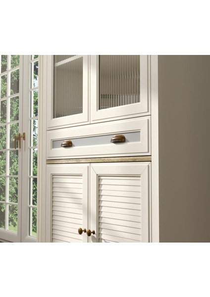 Valena Konsol Çok Amaçlı Dolap 2 Nervür Cam Kapak 2 Panjur Kapaklı 2 Çekmeceli Panjur Kapaklı Mdf Profil Ayaklı 88 cm fırsatları